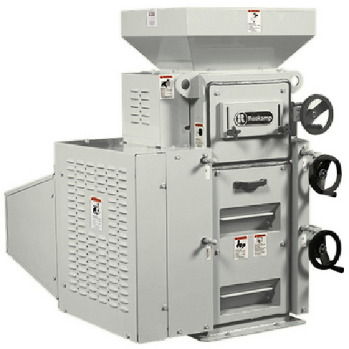 Industrial roller mill for barley malt crushing